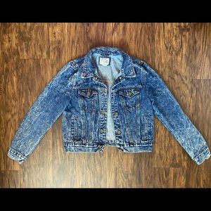 Forever 21 acid wash denim jacket